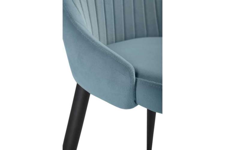 Стул на металлокаркасе Kora light blue / black-6