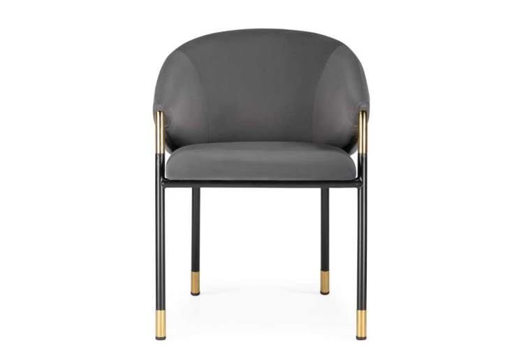 Стул на металлокаркасе Molton gray / black/ gold-1