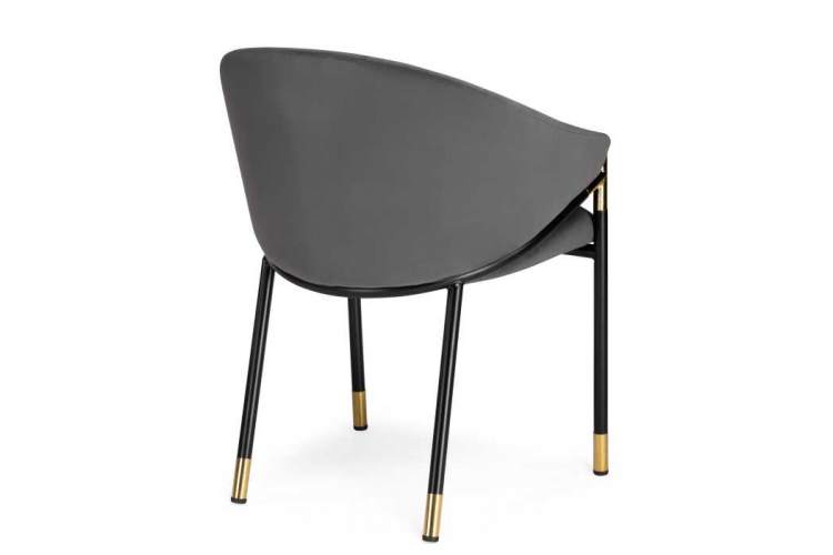 Стул на металлокаркасе Molton gray / black/ gold-3