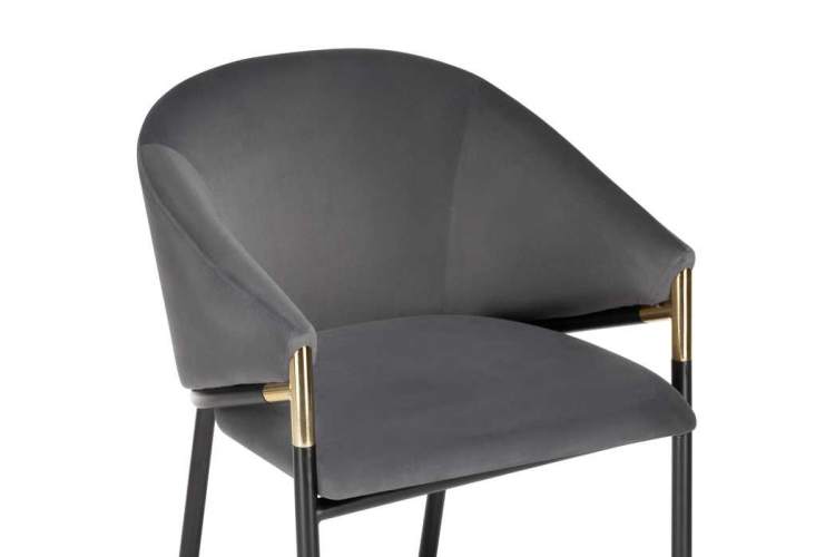 Стул на металлокаркасе Molton gray / black/ gold-4
