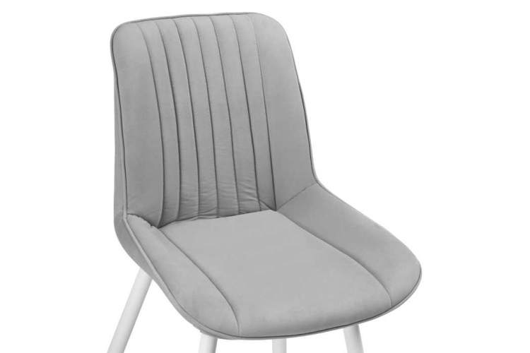 Стул на металлокаркасе Седа светло-серый / белый-4