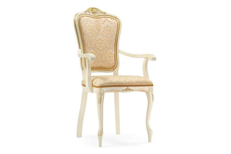 Стул деревянный Руджеро патина золото / бежевый