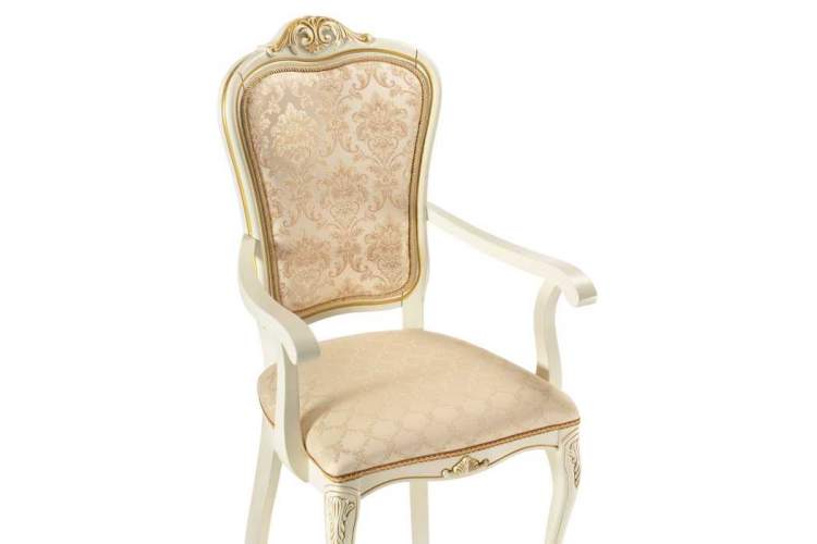 Стул деревянный Руджеро патина золото / бежевый-4
