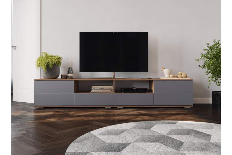 ТВ-тумба Маллоу дуб вотан / графит софт