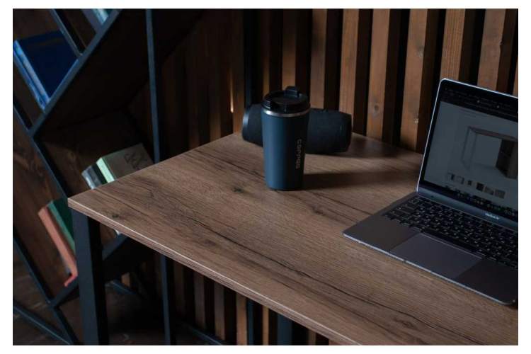 Офисная мебель Битти Лофт 116х60х75 дуб делано темный / черный матовый-7