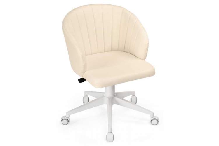 Офисное кресло Пард экокожа слоновая кость-5