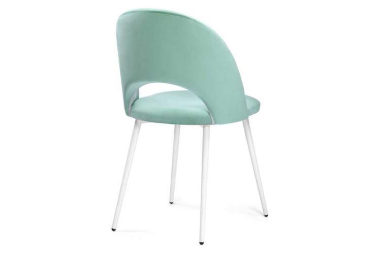 Стул на металлокаркасе Ирре confetti aquamarine / белый глянец-3