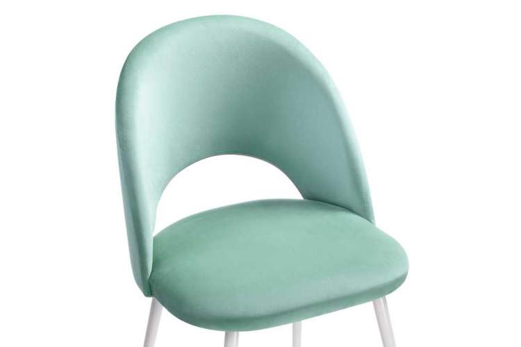 Стул на металлокаркасе Ирре confetti aquamarine / белый глянец-4