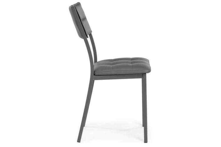 Стул на металлокаркасе Бекал темно-серый / графит-2
