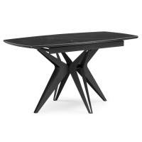 Керамический стол Риполь 140(180)х80 черный мрамор shakespeare black / черный