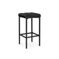 Барный стул Лофт кож.зам. d6 / черный матовый