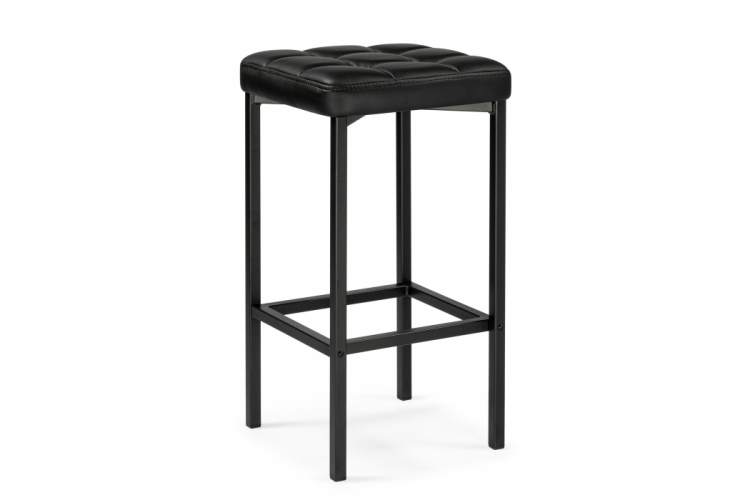 Барный стул Лофт кож.зам. d6 / черный матовый
