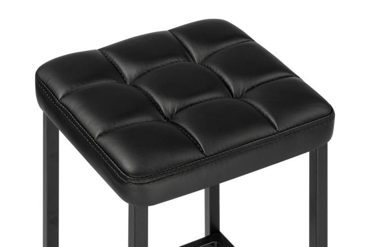 Барный стул Лофт кож.зам. d6 / черный матовый-3