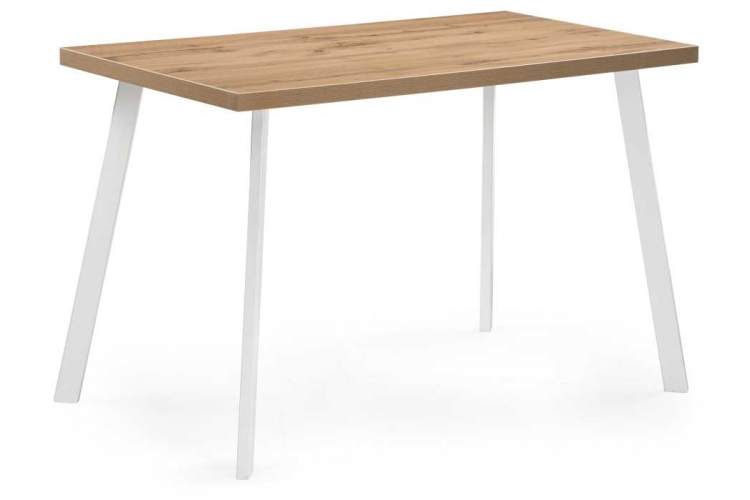 Стол деревянный Тринити Лофт 120x80x75 25 мм дуб вотан / белый матовый