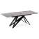 Стол стеклянный Блэкберн 140(200)х80 кристл серый мрамор / черный