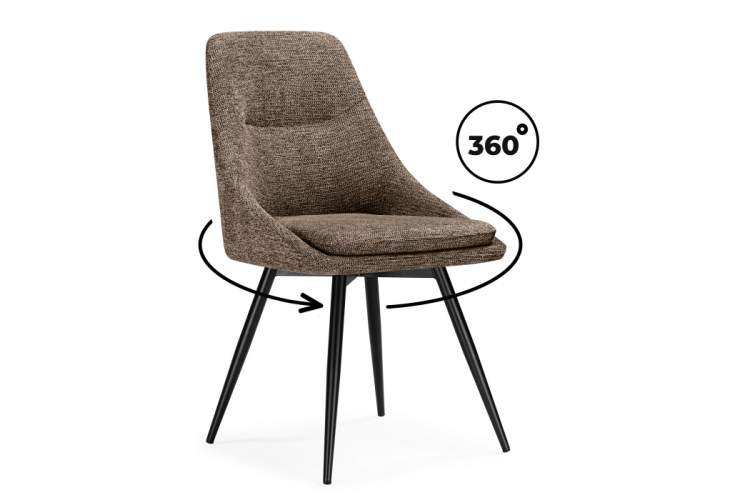 Стул на металлокаркасе Avian вращающийся светло-коричневый / черный