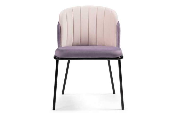 Стул на металлокаркасе Сиолим сливовый / кремовый / черный глянец-1