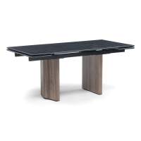 Керамический стол Монерон 180(240)x90 shakespeare black / орех кантри