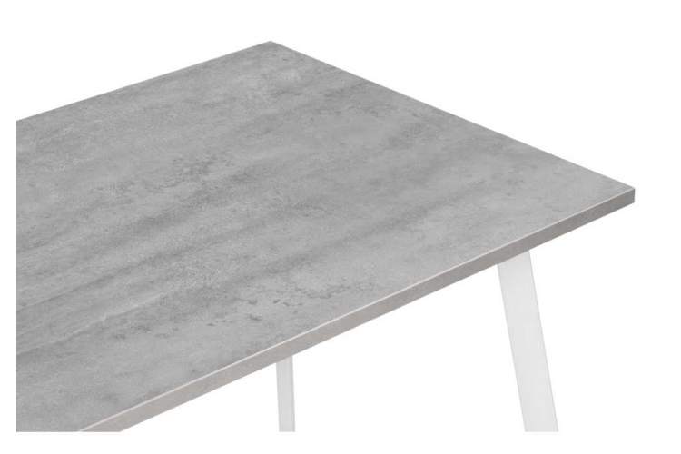 Стол деревянный Тринити Лофт 120х80х75 25 мм бетон / белый матовый-3