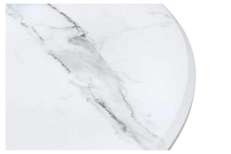 Стол деревянный Абилин 90 мрамор белый / черный матовый-3