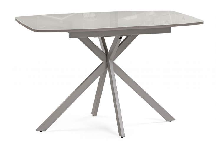 Стол стеклянный Тамаса 120(150)х70х76 латте / капучино