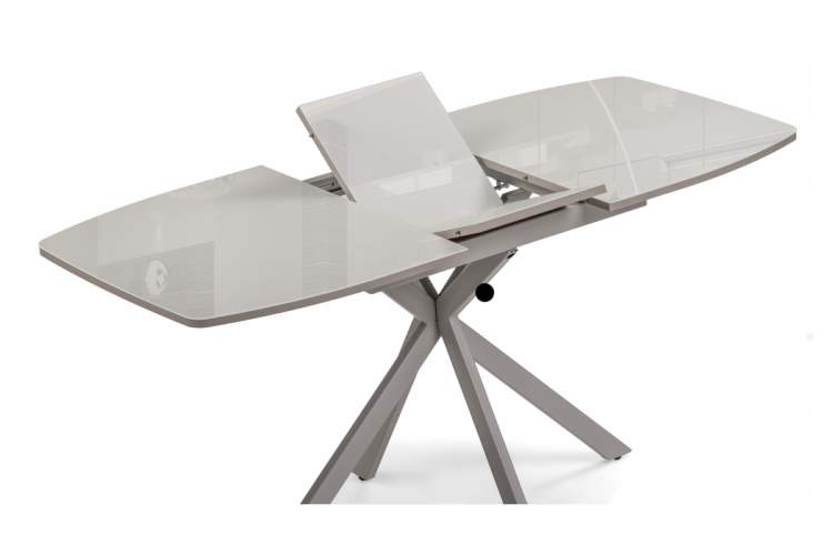 Стол стеклянный Тамаса 120(150)х70х76 латте / капучино-5