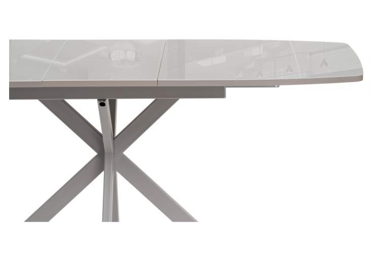 Стол стеклянный Тамаса 120(150)х70х76 латте / капучино-7