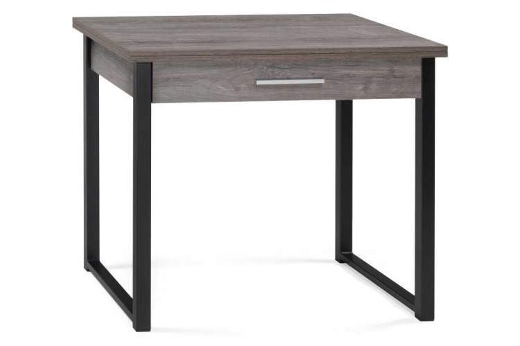 Стол деревянный Ибби 90(128)х64х77 рошелье / черный матовый