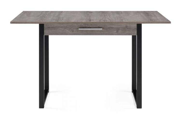 Стол деревянный Ибби 90(128)х64х77 рошелье / черный матовый-2