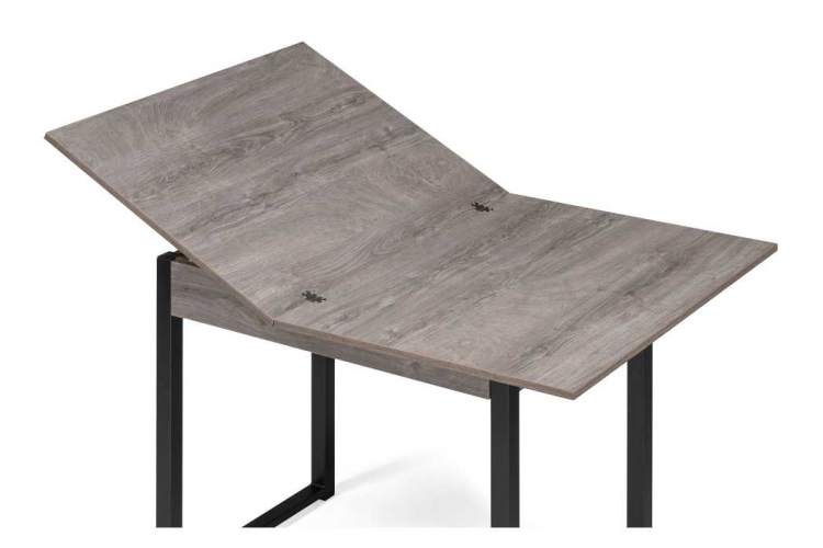 Стол деревянный Ибби 90(128)х64х77 рошелье / черный матовый-5