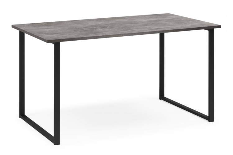 Стол деревянный Лиман 117 х 77 бетон светлый / черный матовый