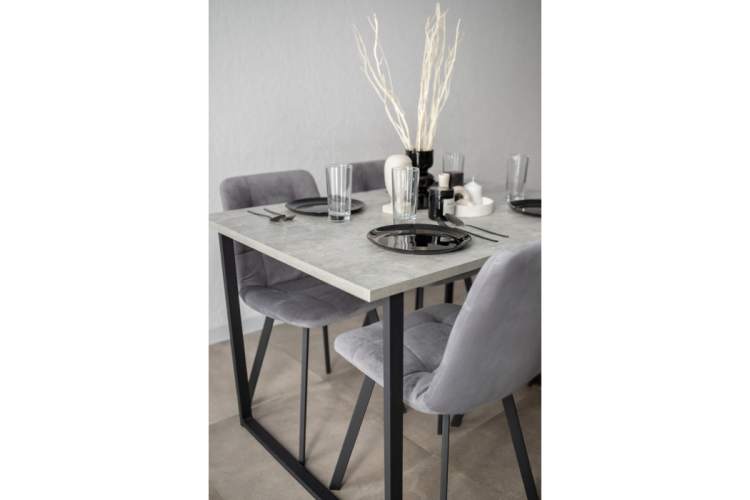 Стол деревянный Лиман 117 х 77 бетон светлый / черный матовый-7