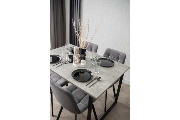 Стол деревянный Лиман 117 х 77 бетон светлый / черный матовый-8