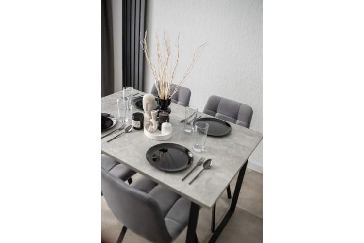 Стол деревянный Лиман 117 х 77 бетон светлый / черный матовый-9