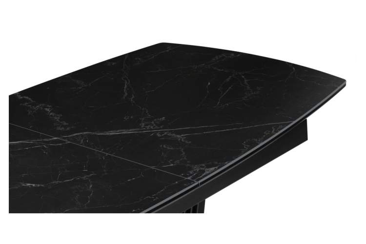 Керамический стол Вейл 140(180)х80 черный мрамор shakespeare black / черный-10