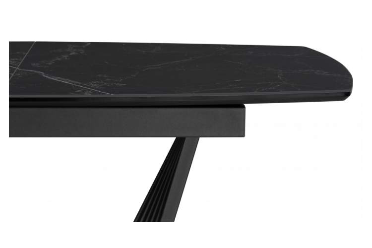 Керамический стол Вейл 140(180)х80 черный мрамор shakespeare black / черный-11