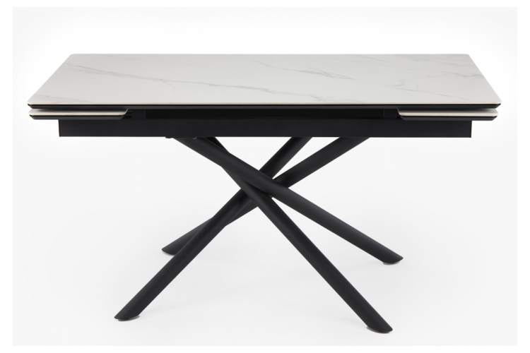 Керамический стол Мэриан 140 (200) х 80 snow alpin white / черный-1