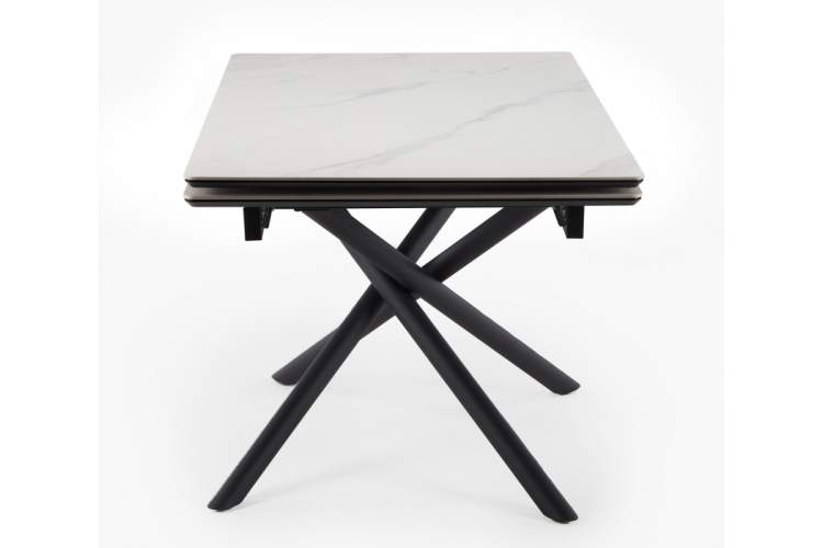 Керамический стол Мэриан 140 (200) х 80 snow alpin white / черный-2