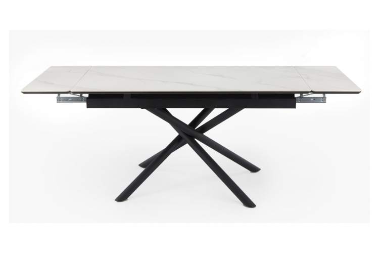 Керамический стол Мэриан 140 (200) х 80 snow alpin white / черный-3