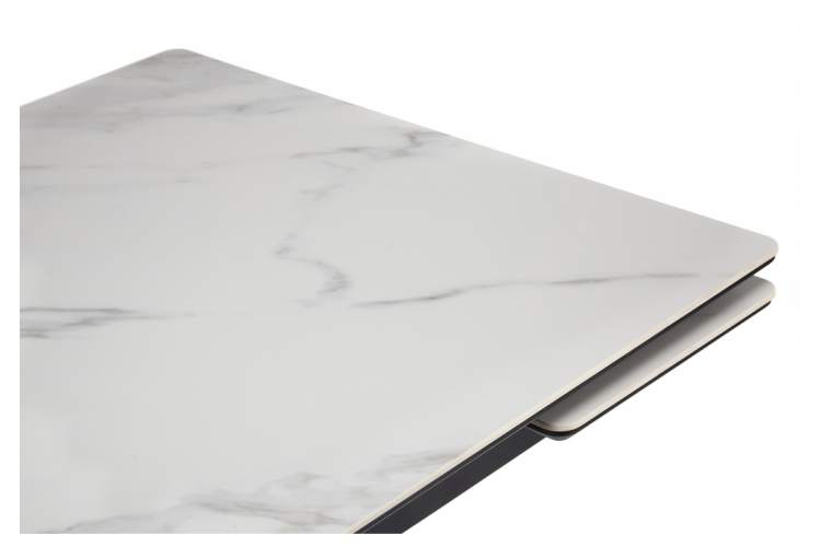 Керамический стол Мэриан 140 (200) х 80 snow alpin white / черный-4