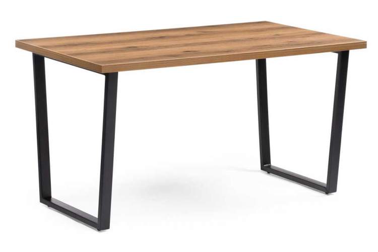 Лота Лофт 140 25 мм дуб делано темный / матовый черный Стол деревянный