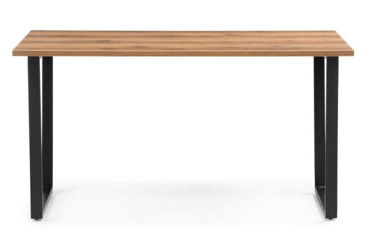 Лота Лофт 140 25 мм дуб делано темный / матовый черный Стол деревянный-1
