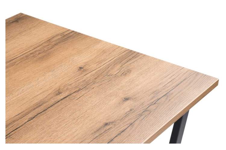 Лота Лофт 140 25 мм дуб делано темный / матовый черный Стол деревянный-3