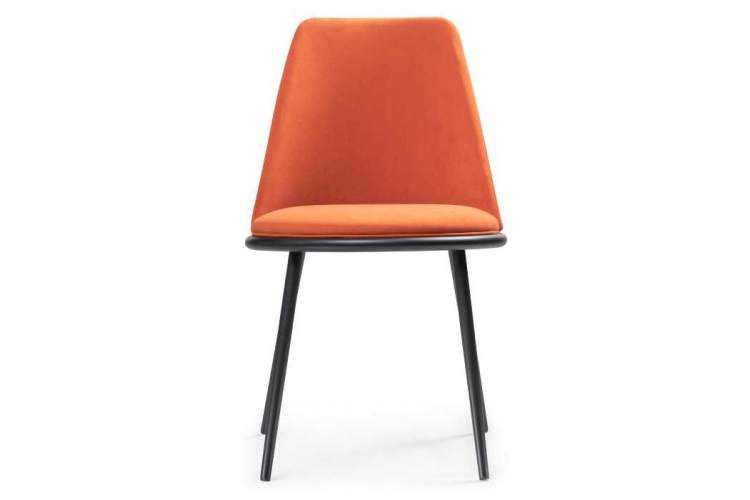 Стул на металлокаркасе Алдис катания флам / черный матовый-1