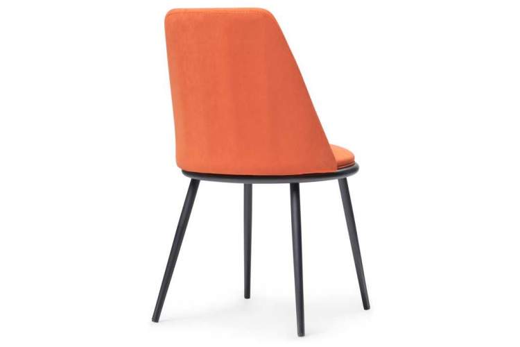 Стул на металлокаркасе Алдис катания флам / черный матовый-3