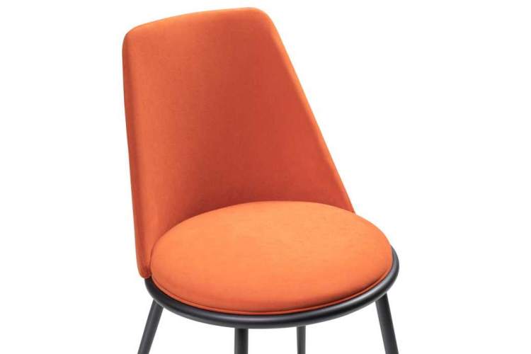 Стул на металлокаркасе Алдис катания флам / черный матовый-4