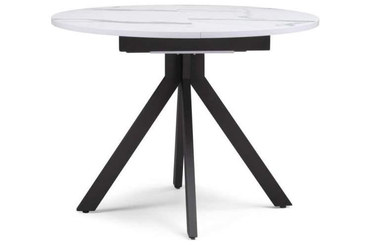 Стол деревянный Бетина мрамор белый / черный