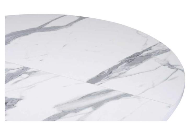 Стол деревянный Бетина мрамор белый / черный-8