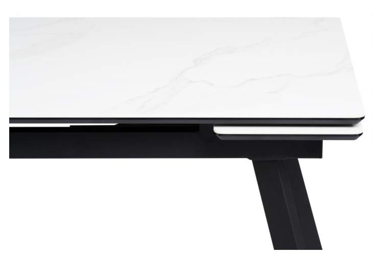 Керамический стол Норман 120(180)х80 snow (alpin) white / черный-10