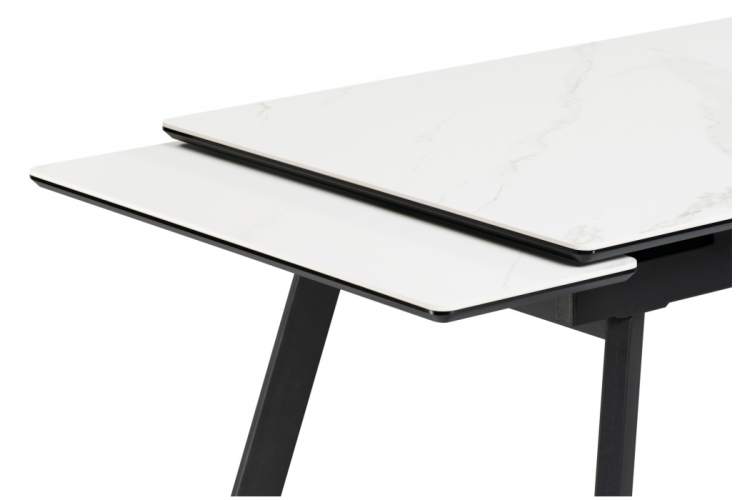 Керамический стол Норман 120(180)х80 snow (alpin) white / черный-11